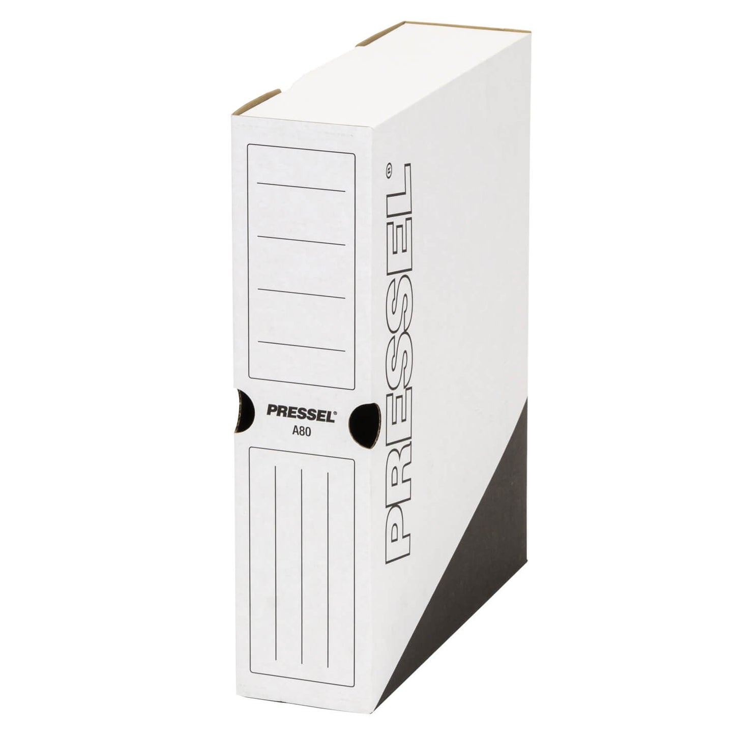 Pressel archive box A80, white/black, 80mm, 20 pieces