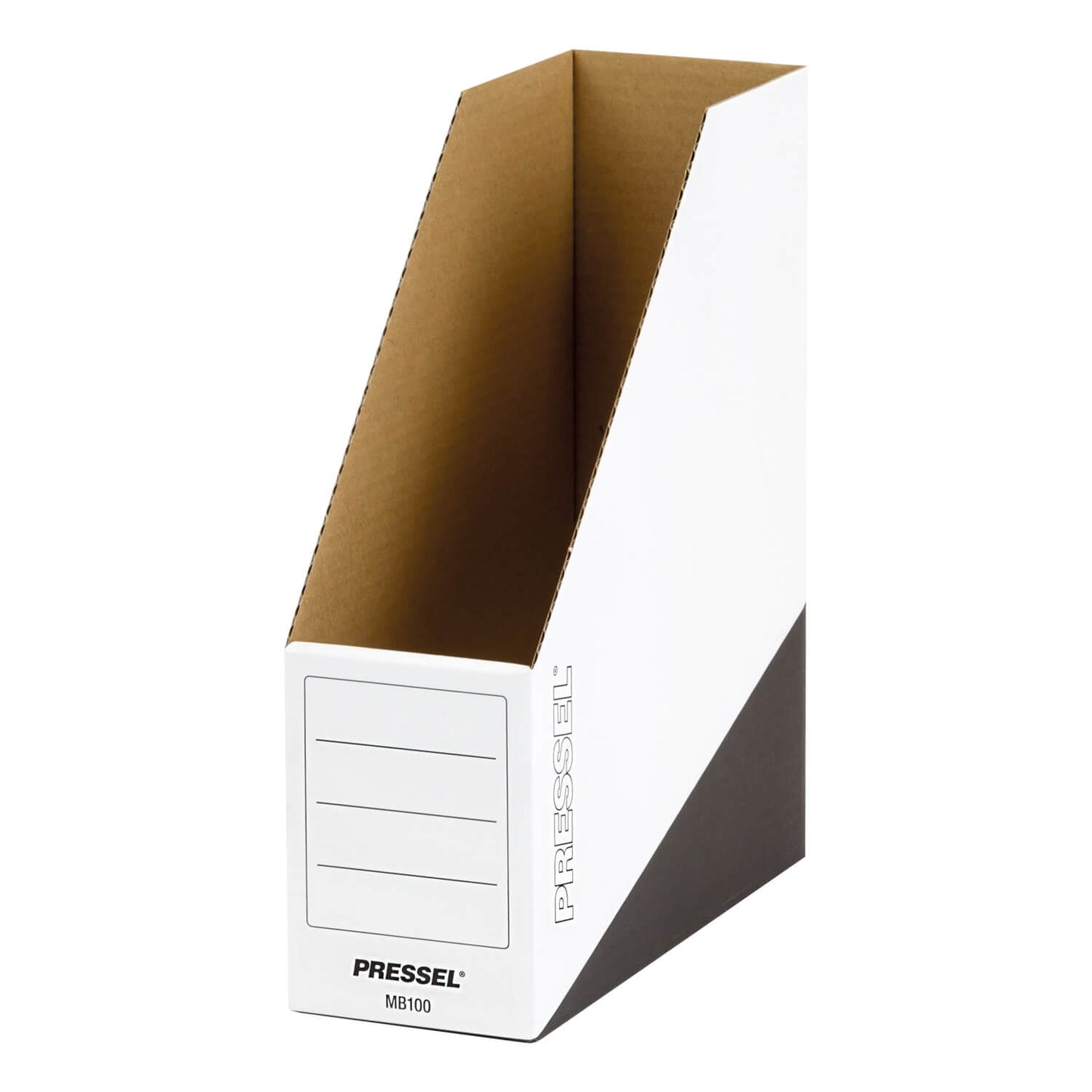 Pressel Magazine-Box für A4, Weiß/Schwarz, 100 mm, 20 Stück