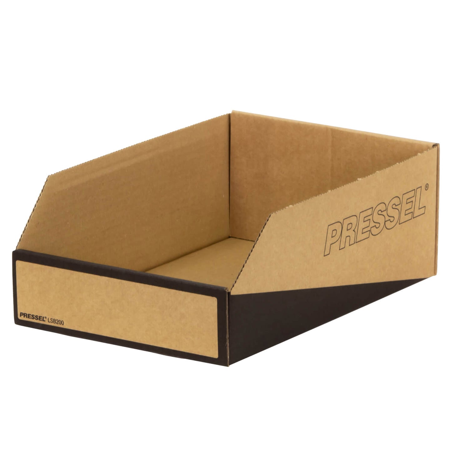 Pressel Lagersichtbox Natur/Schwarz, 305x200x110mm, 20 Stück